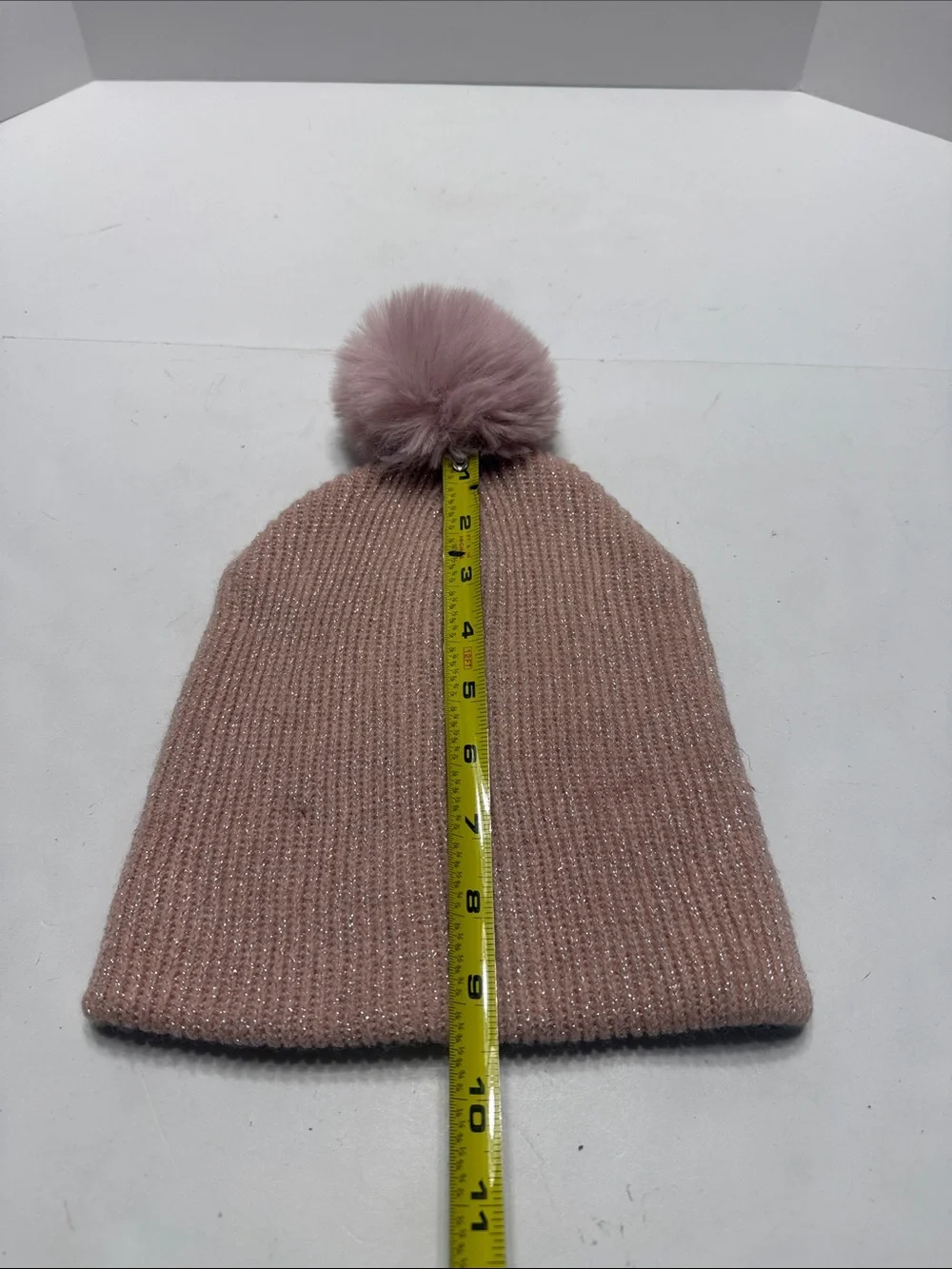 Sparkle Ribbed Knit Beanie - Dusty Rose